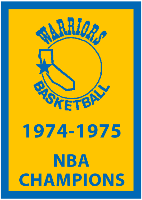 Golden State Warriors 1974-1975 Championship Banner iron on paper